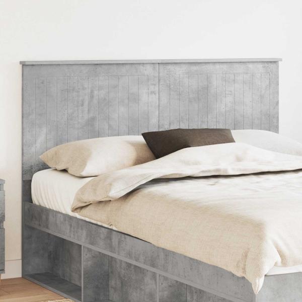 ARDEBO.de - Kopfteil Beton Grau Holzwerkstoff