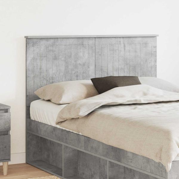 ARDEBO.de - Kopfteil Beton Grau Holzwerkstoff