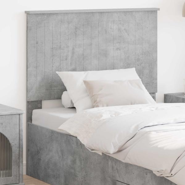ARDEBO.de - Kopfteil Beton Grau Holzwerkstoff