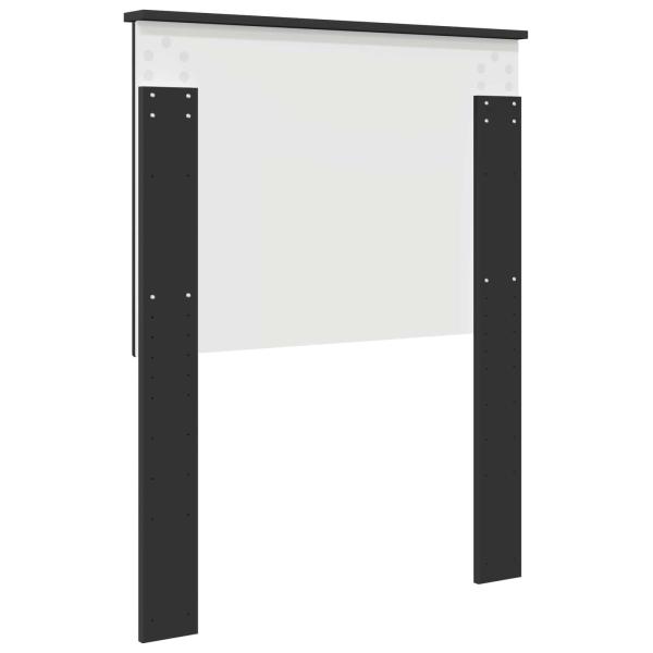 Kopfteil Schwarz Eichen-Optik Holzwerkstoff