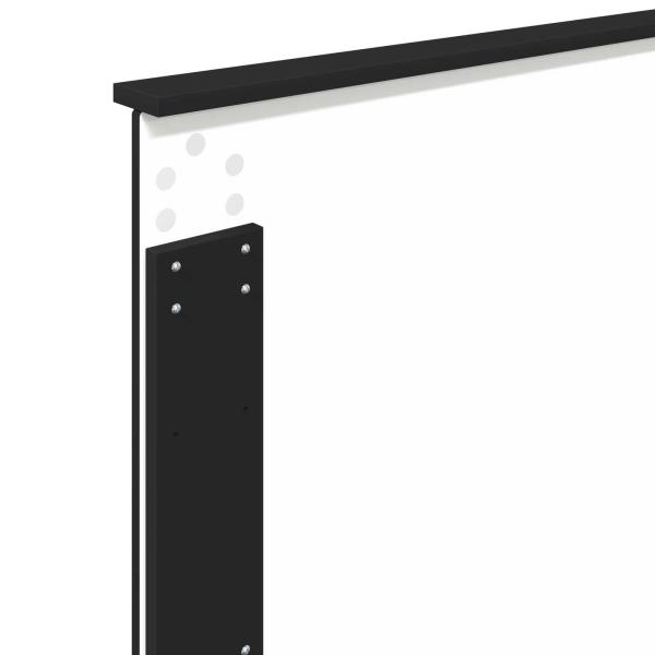 Kopfteil Schwarz Eichen-Optik Holzwerkstoff