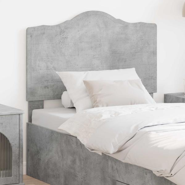 ARDEBO.de - Kopfteil Beton Grau Holzwerkstoff