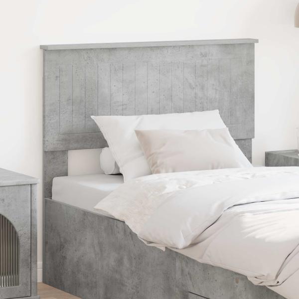ARDEBO.de - Kopfteil Beton Grau Holzwerkstoff