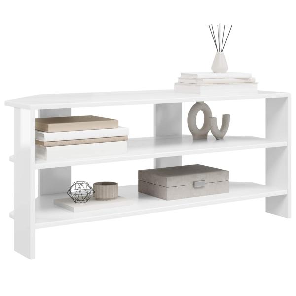 EckTVSchrank 102x40,5x45cm Hochglanz Weiß Holzwerkstoff