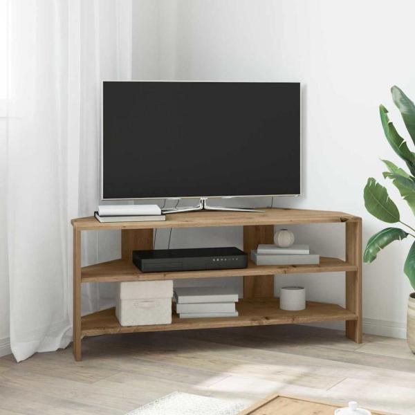 ARDEBO.de - EckTVSchrank 100 x 40,5 x 45 cm Artisan-Eiche Holzwerkstoff