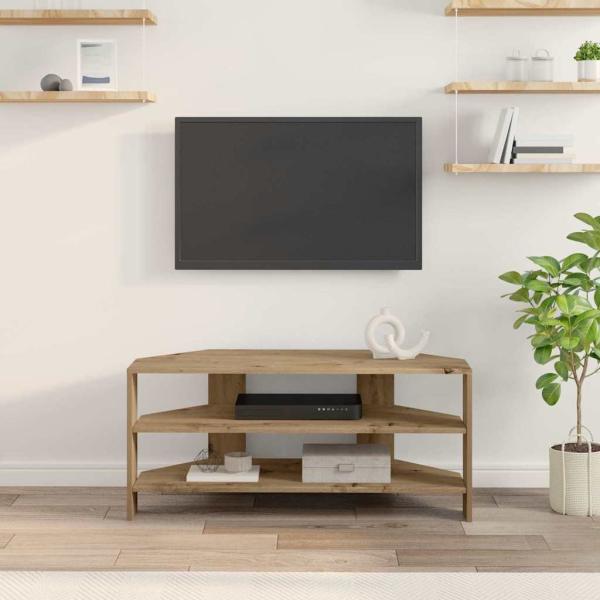 EckTVSchrank 100 x 40,5 x 45 cm Artisan-Eiche Holzwerkstoff