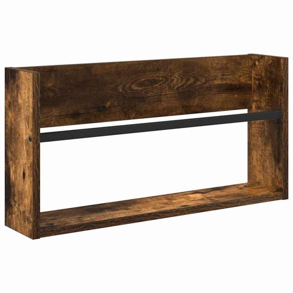 Magazinregal 2 Stk. Räuchereiche 60 x 12 x 30 cm Holzwerkstoff