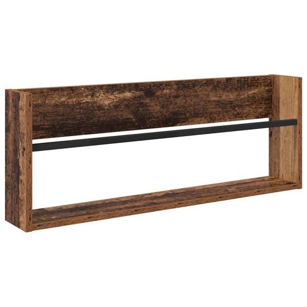 Magazinregal 2 Stk. Altholz 80 x 12 x 30 cm Holzwerkstoff