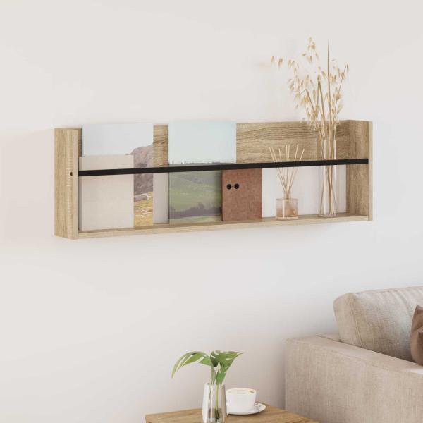 ARDEBO.de - Magazinregal Sonoma-Eiche 100 x 12 x 30 cm Holzwerkstoff