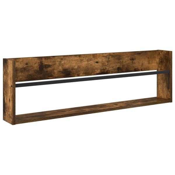 Magazinregal 2 Stk. Räuchereiche 100 x 12 x 30 cm Holzwerkstoff