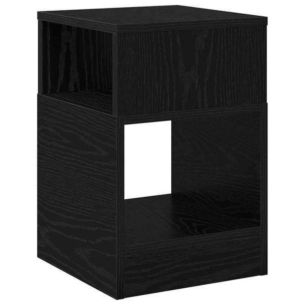 Beistelltisch Schwarz Eichen-Optik 30,5 x 30 x 45 cm