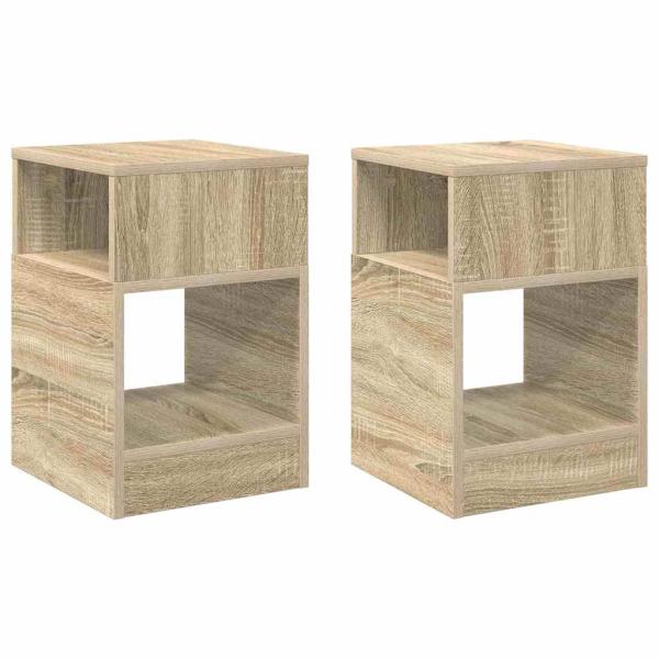 Beistelltisch 2 stk. Sonoma-Eiche 30,5 x 30 x 45 cm