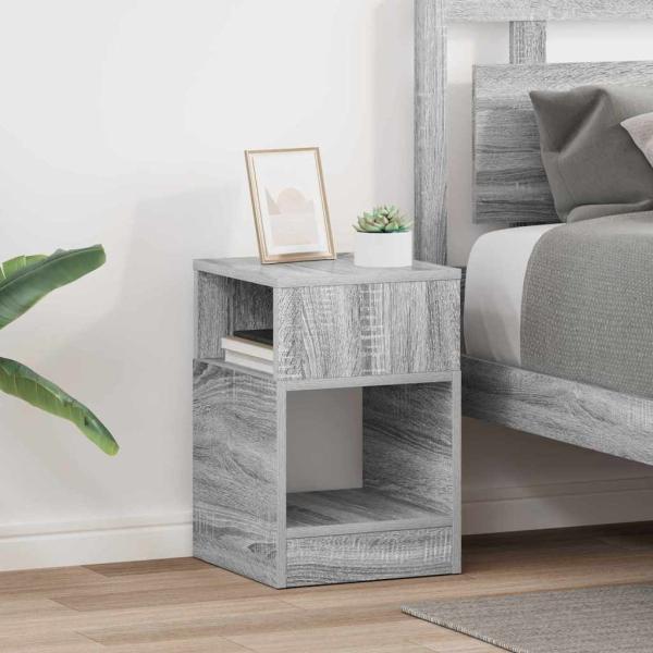 ARDEBO.de - Beistelltisch 2 stk. Graues Sonoma 30,5 x 30 x 45 cm