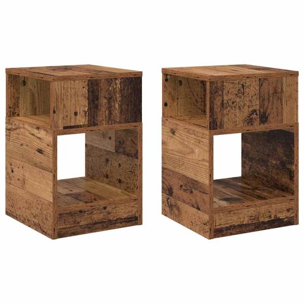 Beistelltisch 2 stk. Altholz 30,5 x 30 x 45 cm Holzwerkstoff