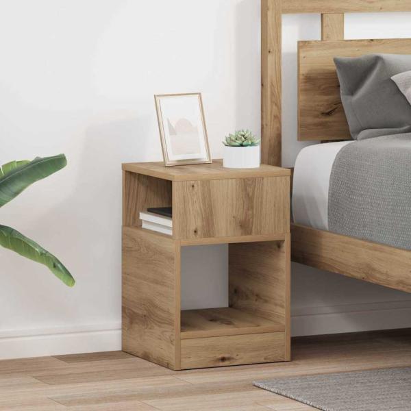 ARDEBO.de - Beistelltisch 2 stk. Artisan-Eiche 30,5 x 30 x 45 cm
