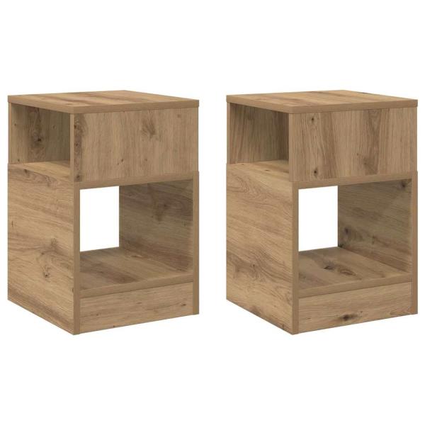 Beistelltisch 2 stk. Artisan-Eiche 30,5 x 30 x 45 cm