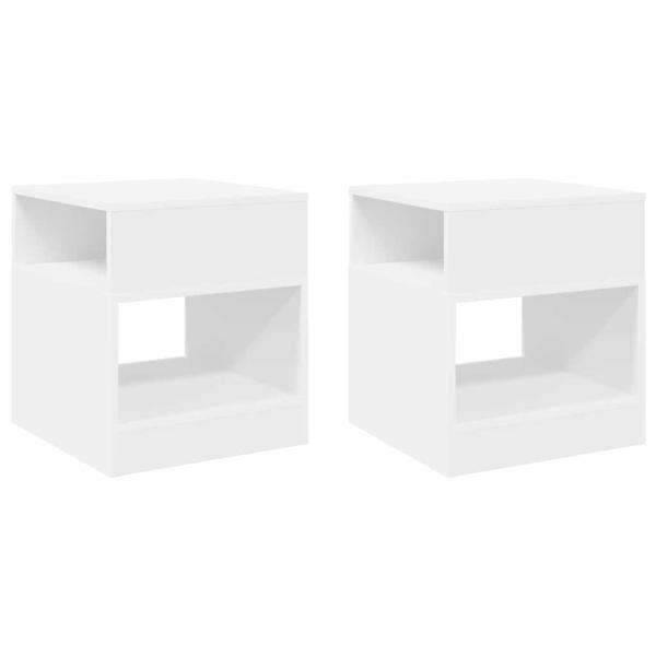 Beistelltisch 2 stk. Wei? 40,5 x 40 x 45 cm Holzwerkstoff
