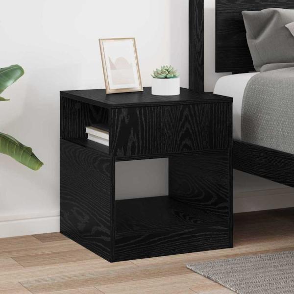 Beistelltisch Schwarz Eichen-Optik 40,5 x 40 x 45 cm