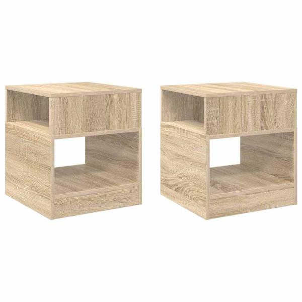 Beistelltisch 2 stk. Sonoma-Eiche 40,5 x 40 x 45 cm