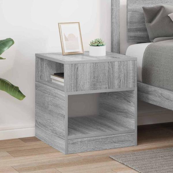 Beistelltisch Sonoma-Grau 40,5 x 40 x 45 cm Holzwerkstoff
