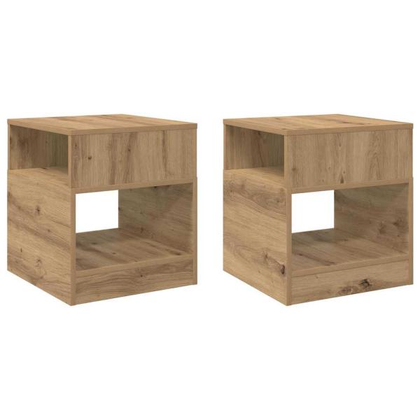 Beistelltisch 2 stk. Artisan-Eiche 40,5 x 40 x 45 cm