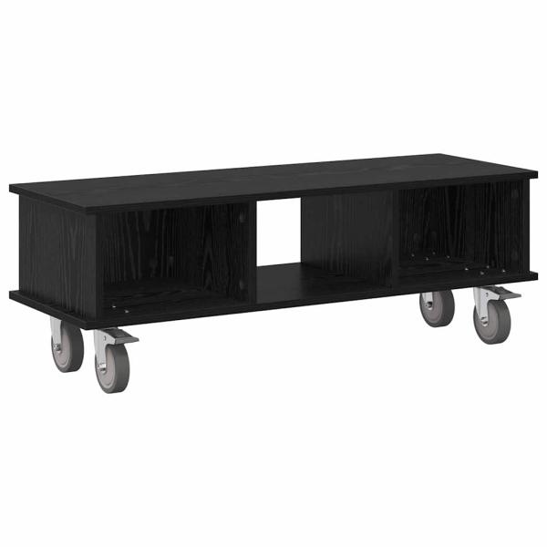 TV-Ständer 100 x 35 x 35 cm Schwarz Eichen-Optik Holzwerkstoff