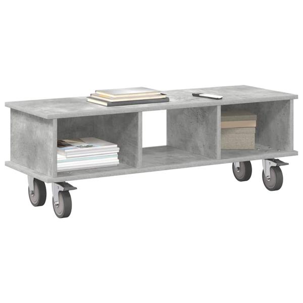 TV-Ständer 100 x 35 x 35 cm Betongrau Holzwerkstoff