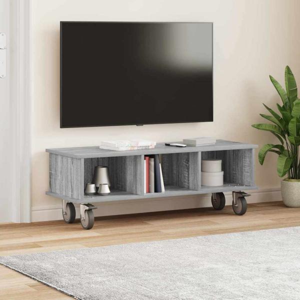 TV-Ständer 100 x 35 x 35 cm Sonoma-Grau Holzwerkstoff