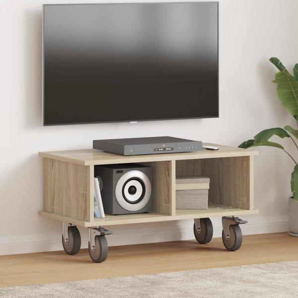 ARDEBO.de - TV-Ständer 68,5 x 35 x 35 cm Sonoma-Eiche Holzwerkstoff