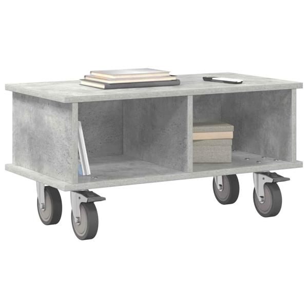 TV-Ständer 68,5 x 35 x 35 cm Betongrau Holzwerkstoff
