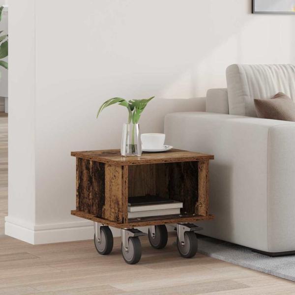 ARDEBO.de - TV-Ständer 37 x 35 x 35 cm Altholz Holzwerkstoff