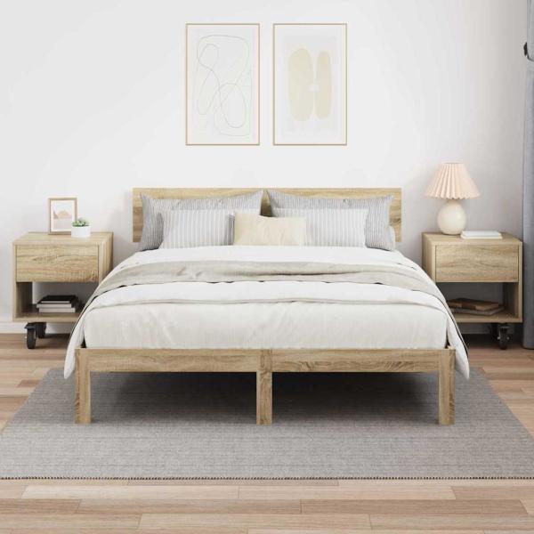 Nachttisch 2 stk. Sonoma-Eiche 40,5 x 40 x 48 cm Holzwerkstoff
