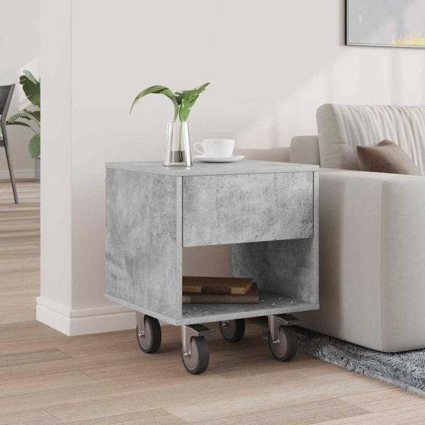 Nachttisch Beton Grau 40,5 x 40 x 48 cm Holzwerkstoff
