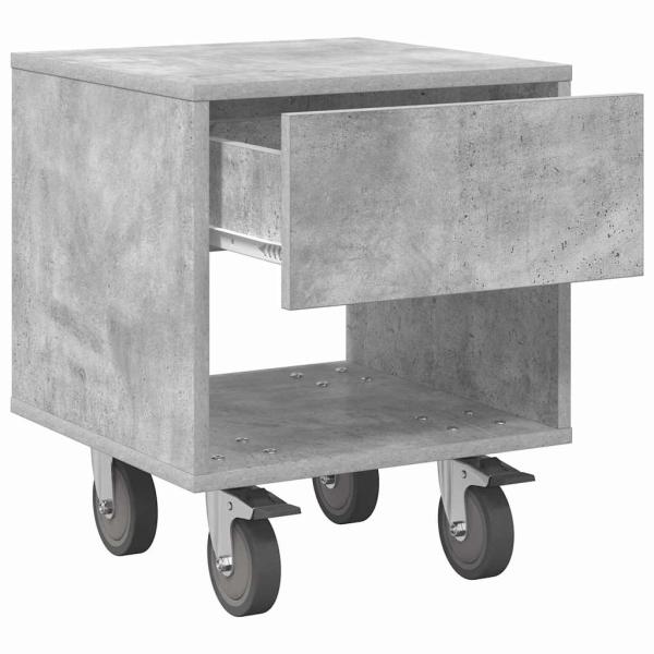 Nachttisch Beton Grau 40,5 x 40 x 48 cm Holzwerkstoff