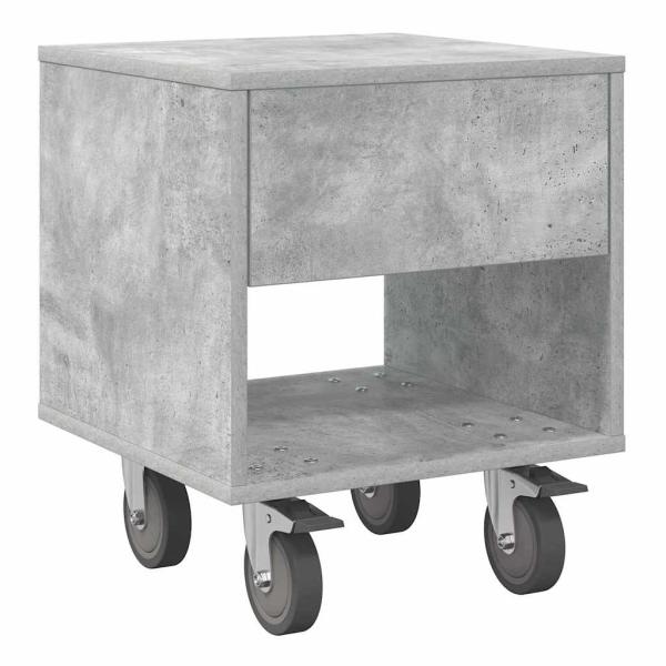 Nachttisch 2 stk. Beton Grau 40,5 x 40 x 48 cm Holzwerkstoff