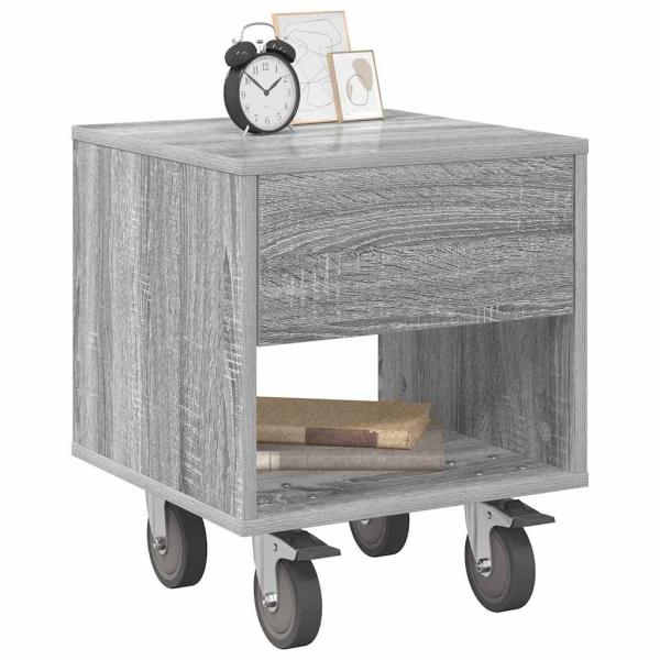 Nachttisch 2 stk. Graues Sonoma 40,5 x 40 x 48 cm Holzwerkstoff