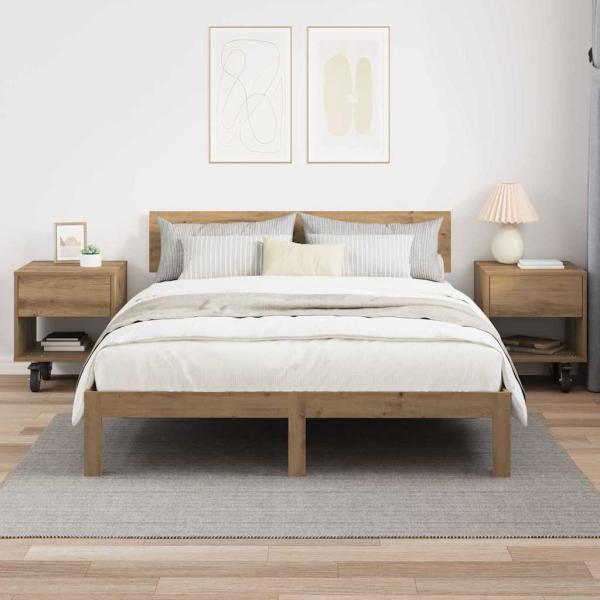 Nachttisch 2 stk. Artisan-Eiche 40,5 x 40 x 48 cm Holzwerkstoff
