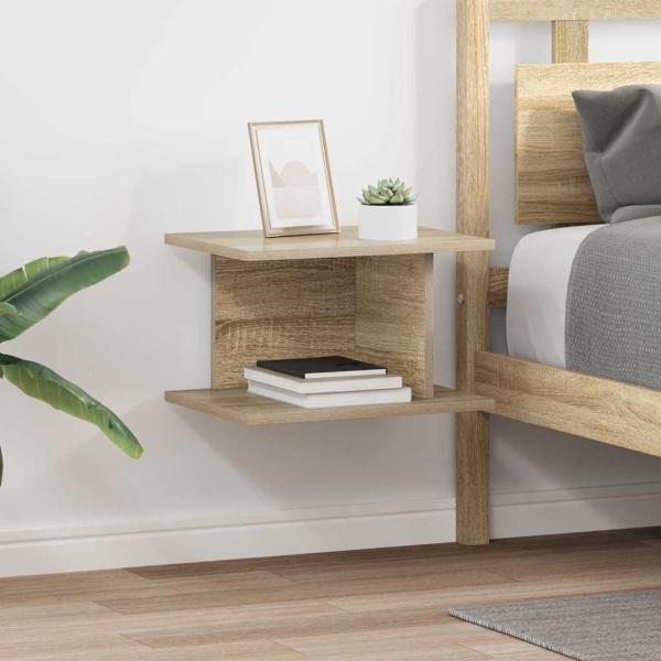 ARDEBO.de - Nachttisch 2 stk. Sonoma-Eiche 40 x 30 x 25 cm Holzwerkstoff