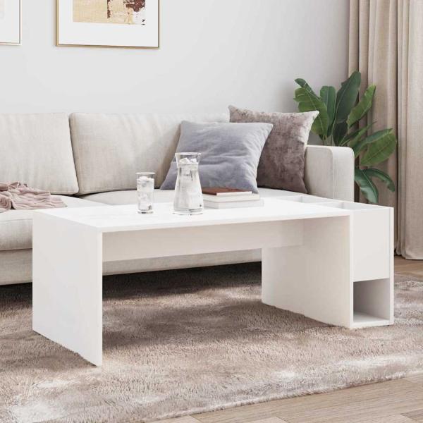 Couchtisch Weiß 101,5 x 50 x 37 cm Holzwerkstoff