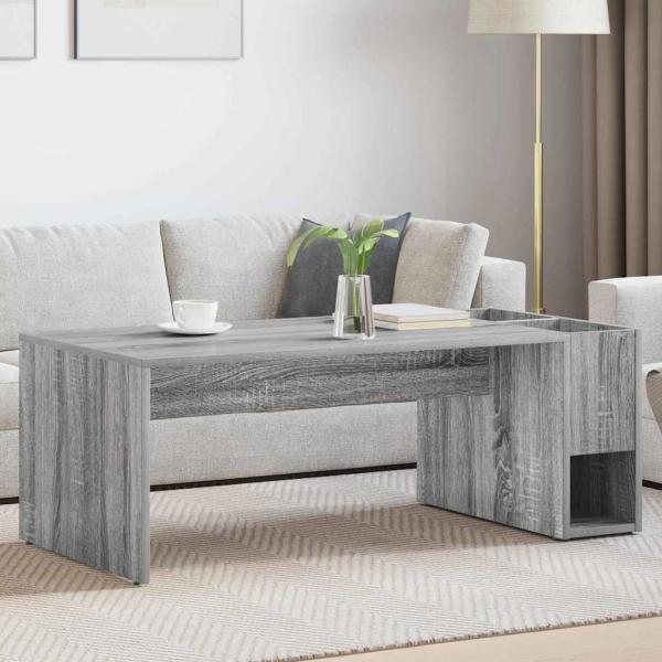ARDEBO.de - Couchtisch Graues Sonoma 101,5 x 50 x 37 cm Holzwerkstoff