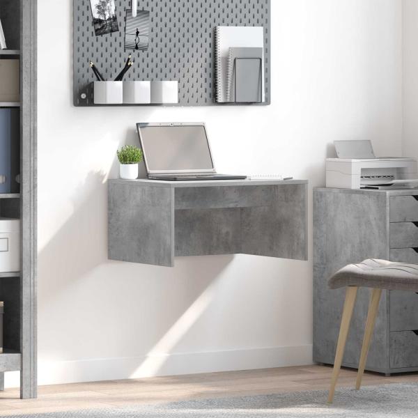 ARDEBO.de - Wandtisch Beton Grau Holzwerkstoff 60 x 45 x 30 cm