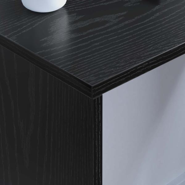 Wandtisch Schwarz Eichen-Optik Holzwerkstoff 80 x 45 x 30 cm