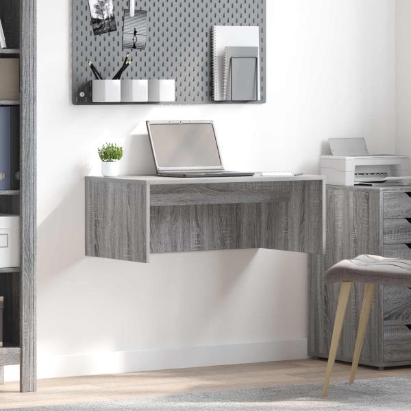 ARDEBO.de - Wandtisch Graues Sonoma Holzwerkstoff 80 x 45 x 30 cm