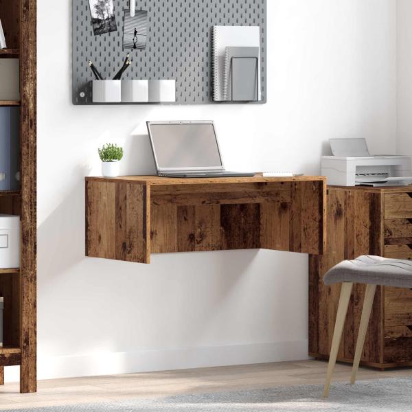 ARDEBO.de - Wandtisch Altholz Holzwerkstoff 80 x 45 x 30 cm