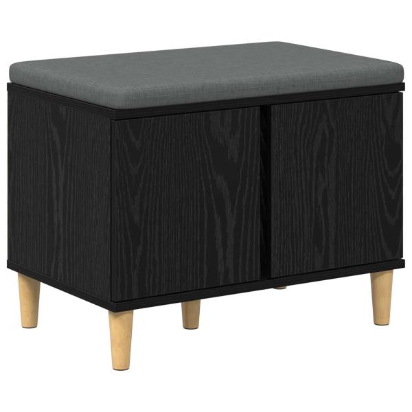 Flurbank mit Kissen mit Speicher Schwarze Eiche 60 x 38 x 46 cm