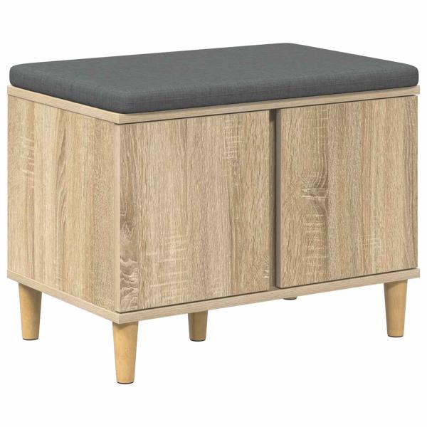 Flurbank mit Kissen mit Speicher Sonoma-Eiche 60 x 38 x 46 cm