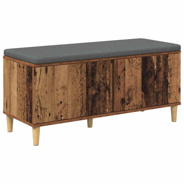 Flurbank mit Kissen mit Speicher Altholz 100 x 38 x 46 cm