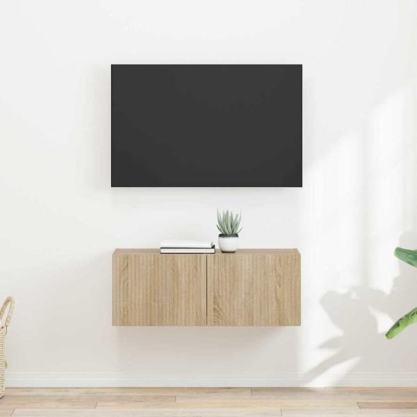 ARDEBO.de - TV-Wandschrank 2 stk. Sonoma Holzwerkstoff
