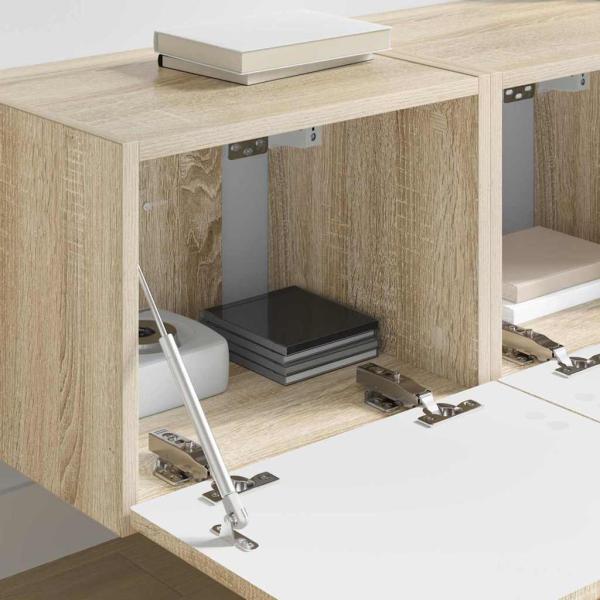 TV-Wandschrank 2 stk. Sonoma Holzwerkstoff