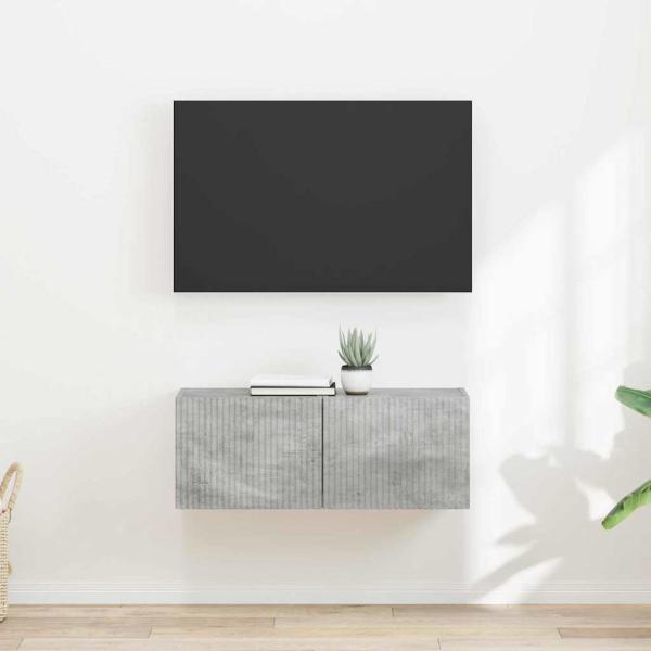 ARDEBO.de - TV-Wandschrank 2 stk. Beton Holzwerkstoff